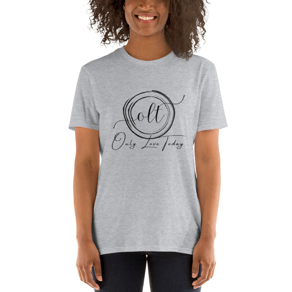 Only Love Today Black Circle on Grey T-Shirt