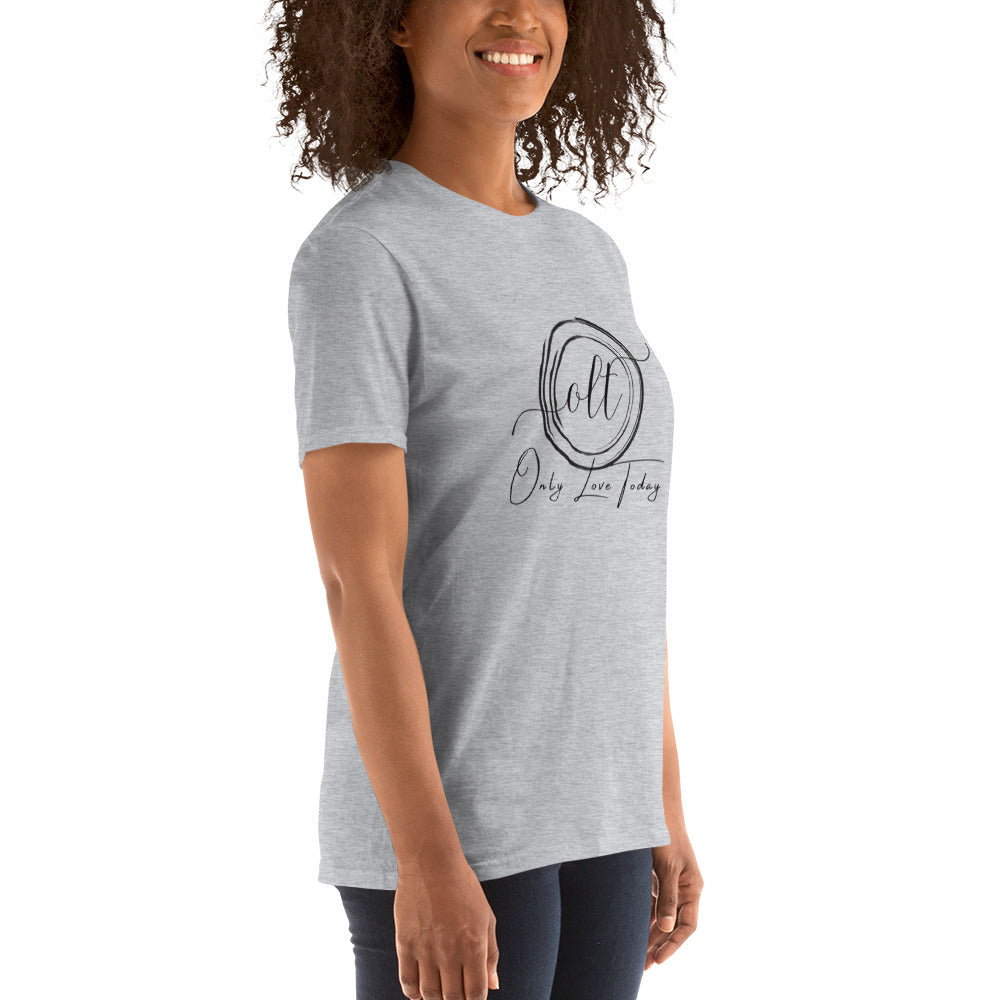 Only Love Today Black Circle on Grey T-Shirt
