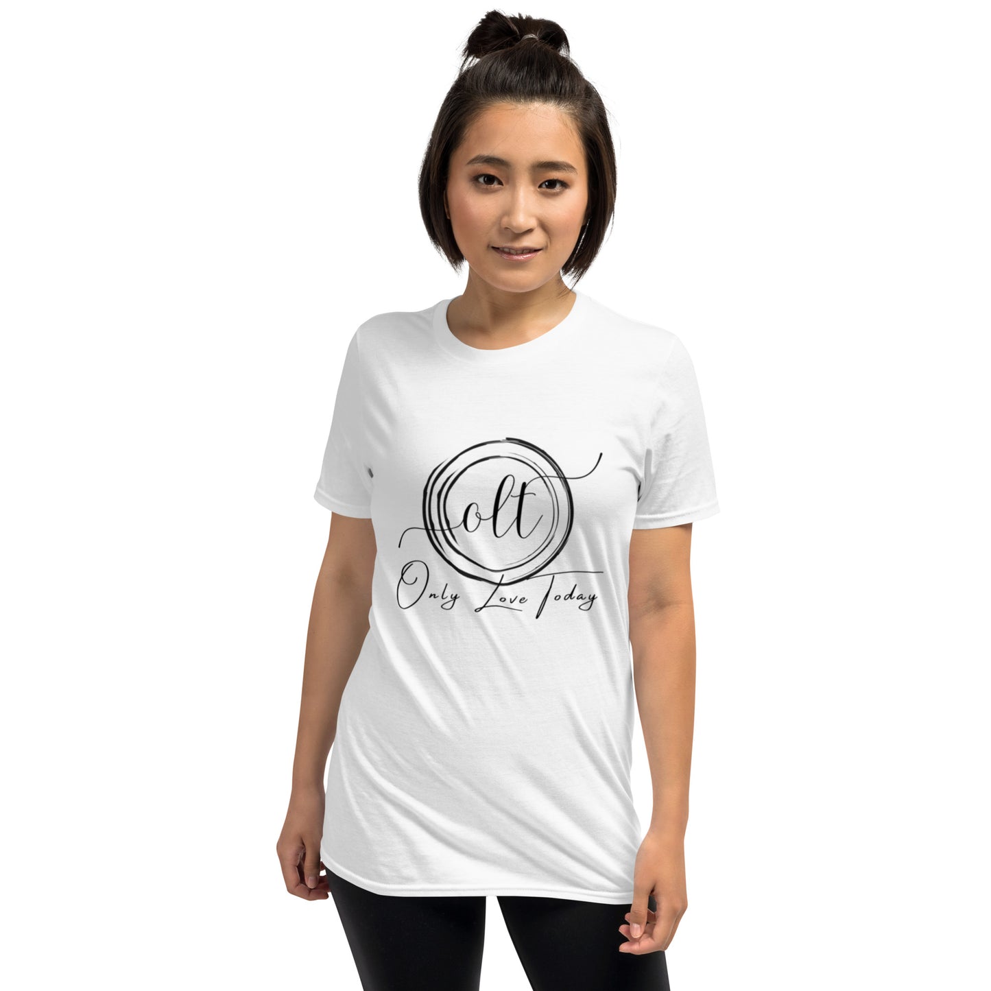 Only Love Today Black Circle on Grey T-Shirt