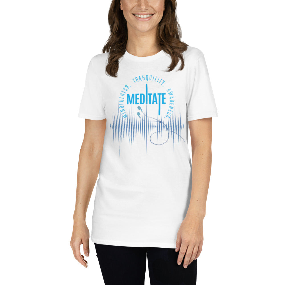 Only Love Today Meditate Earphones T-Shirt - White