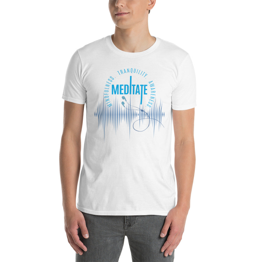 Only Love Today Meditate Earphones T-Shirt - White